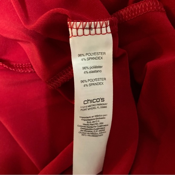 NWT Chico’s Red Swing Dress Size 3 - Picture 10 of 10